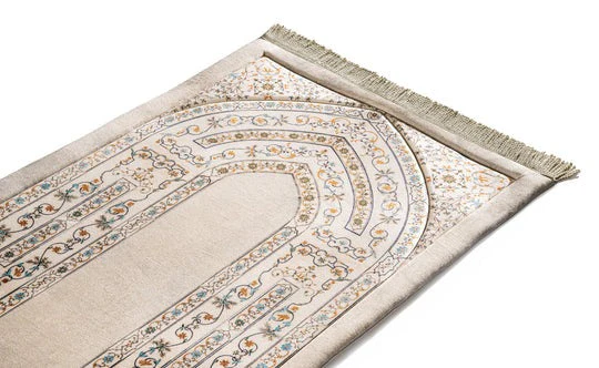 Adult Premium Padded Prayer Mat with Antique Indian Arch Design - Urban Rugs® - Image 3