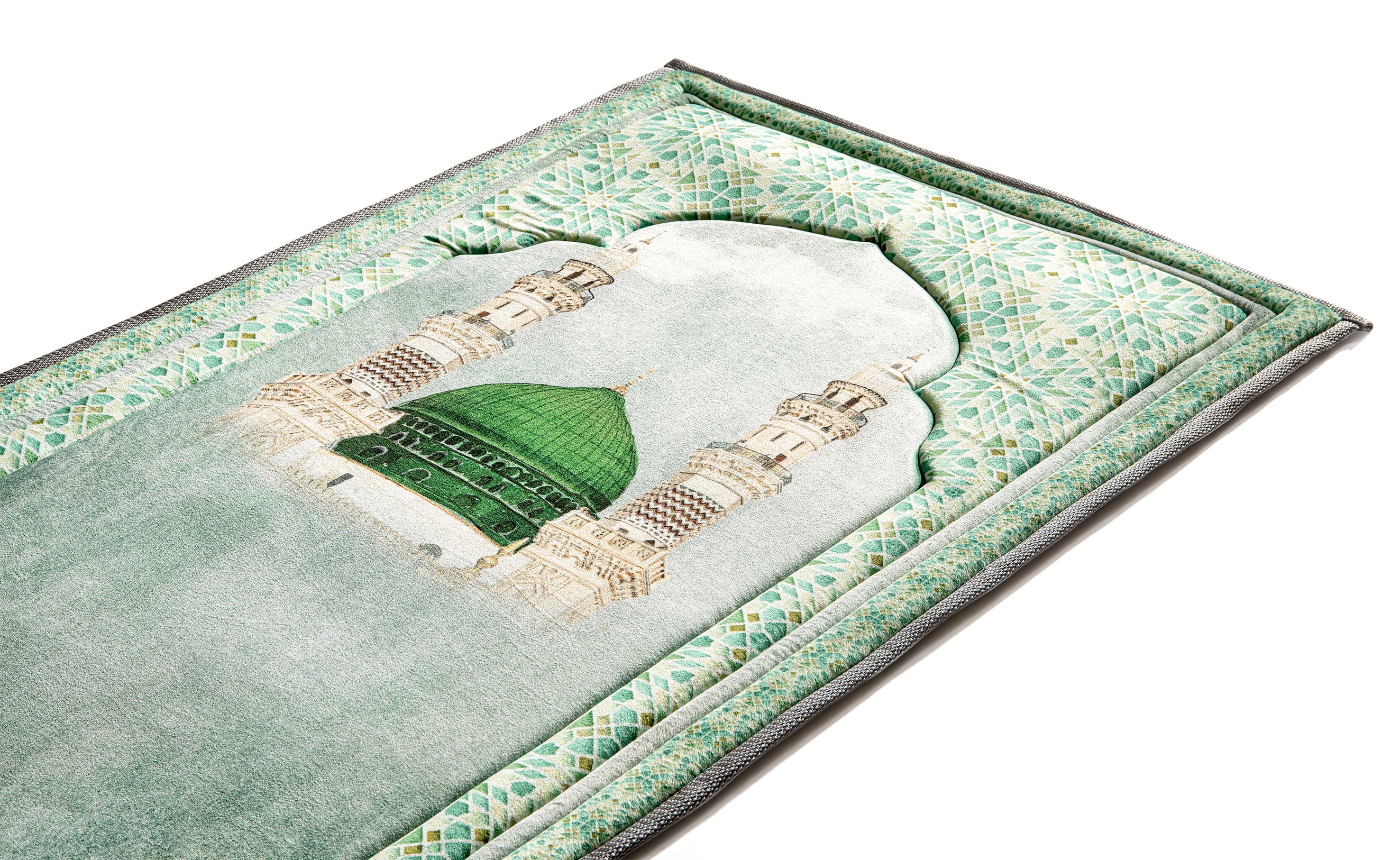 Al-Masjid an-Nabawi Premium Padded Prayer Mat - Urban Rugs® - Image 3