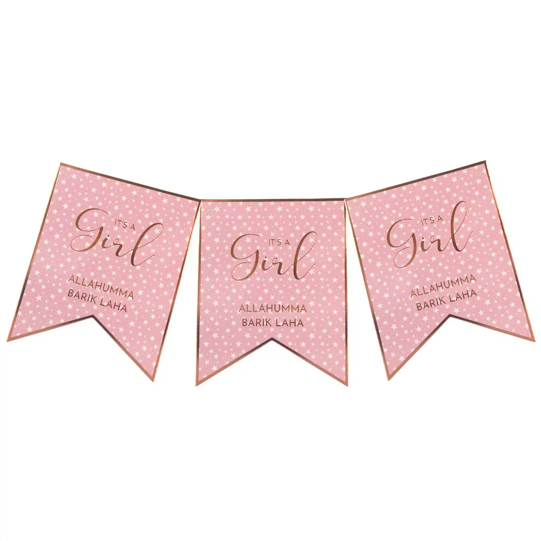 Allahuma Barik Laha It's A Girl Bunting