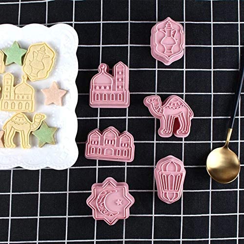Assorted Cookie Cutters (Mosque, Camel, Moon and Star & Lanterns Design) Pink - Image 5