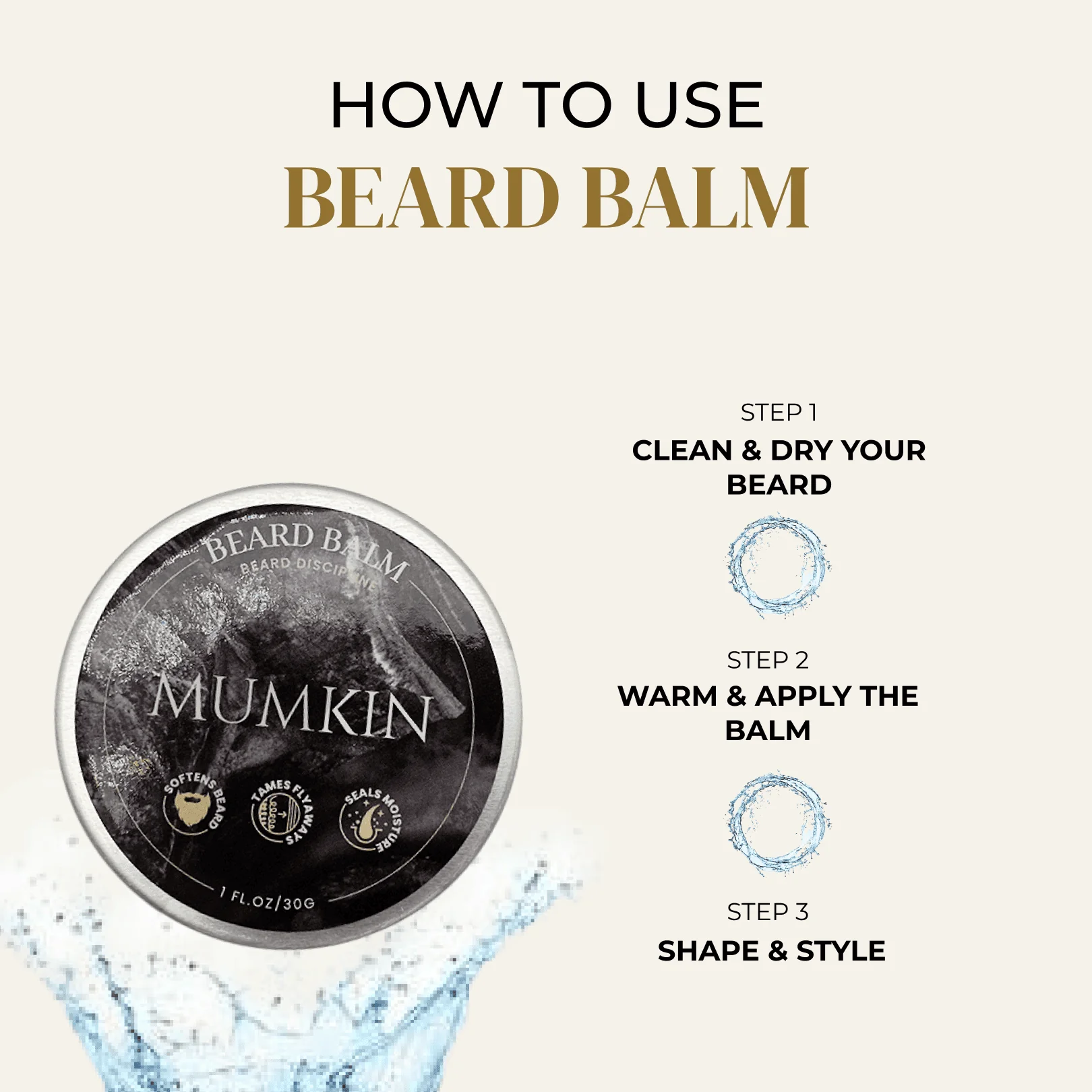 Beard Balm for Men – Soften, Shape & Control Beard | MUMKIN - Image 4