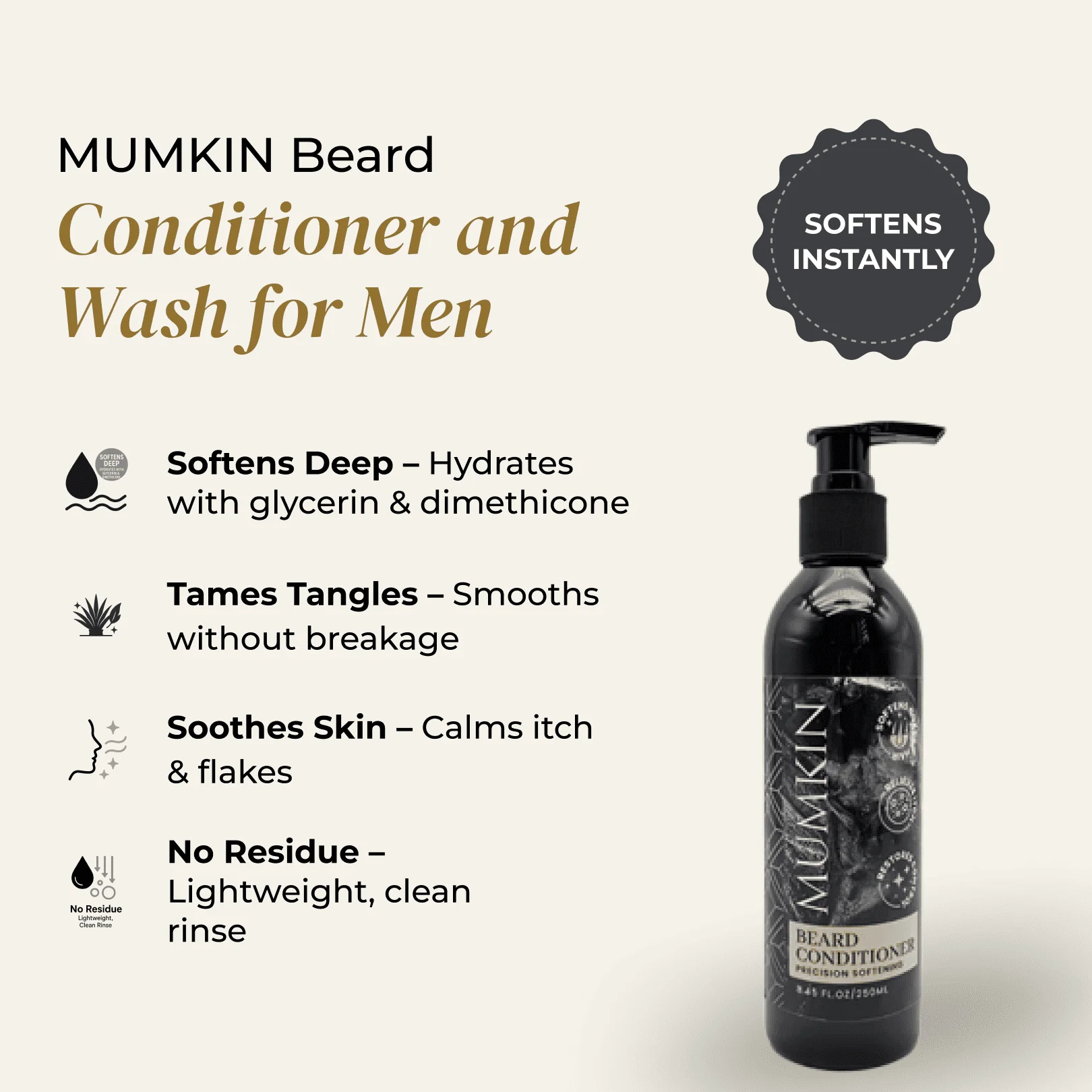 Beard Conditioner for Men – Hydrates Dry Skin & Reduces Dandruff - Image 3