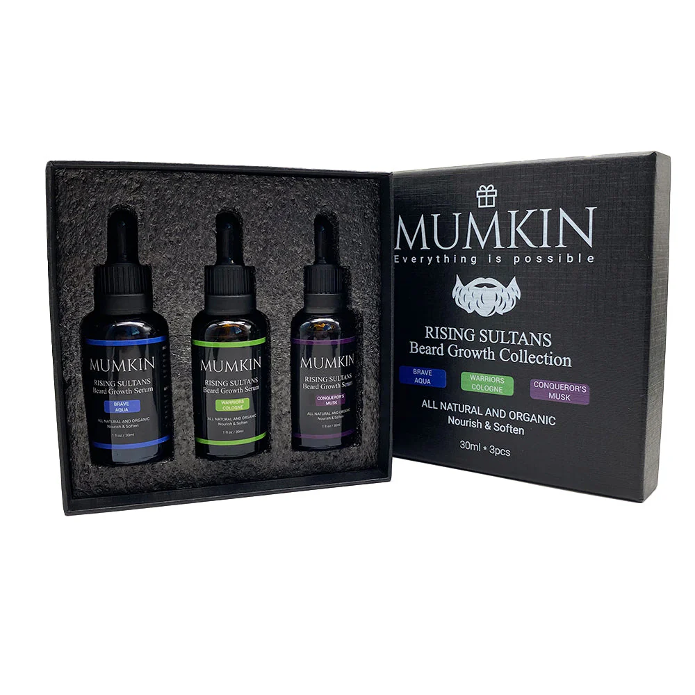Beard Growth Kit with 3 Beard Growth Oils for Men | MUMKIN