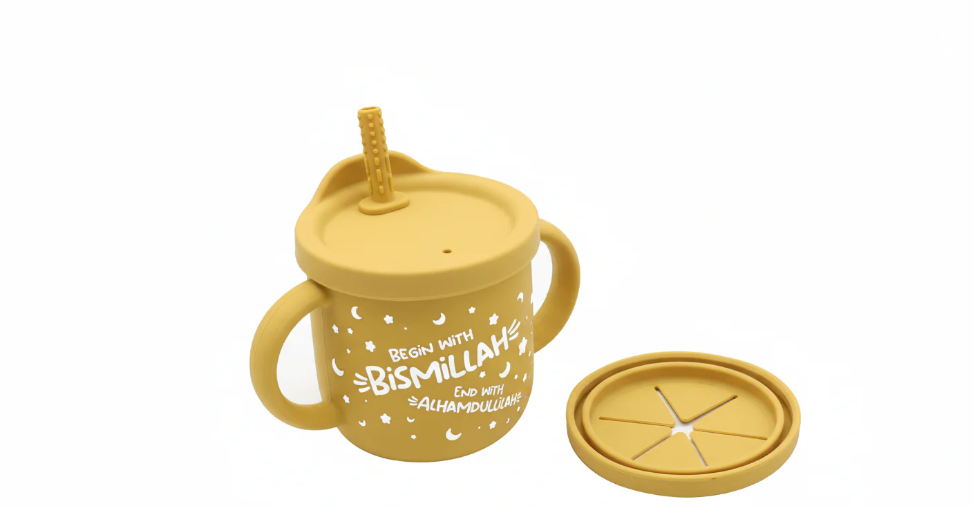 Begin With Bismillah Silicone Sippy Training Cup (250ml) | Salam Creations - Image 10
