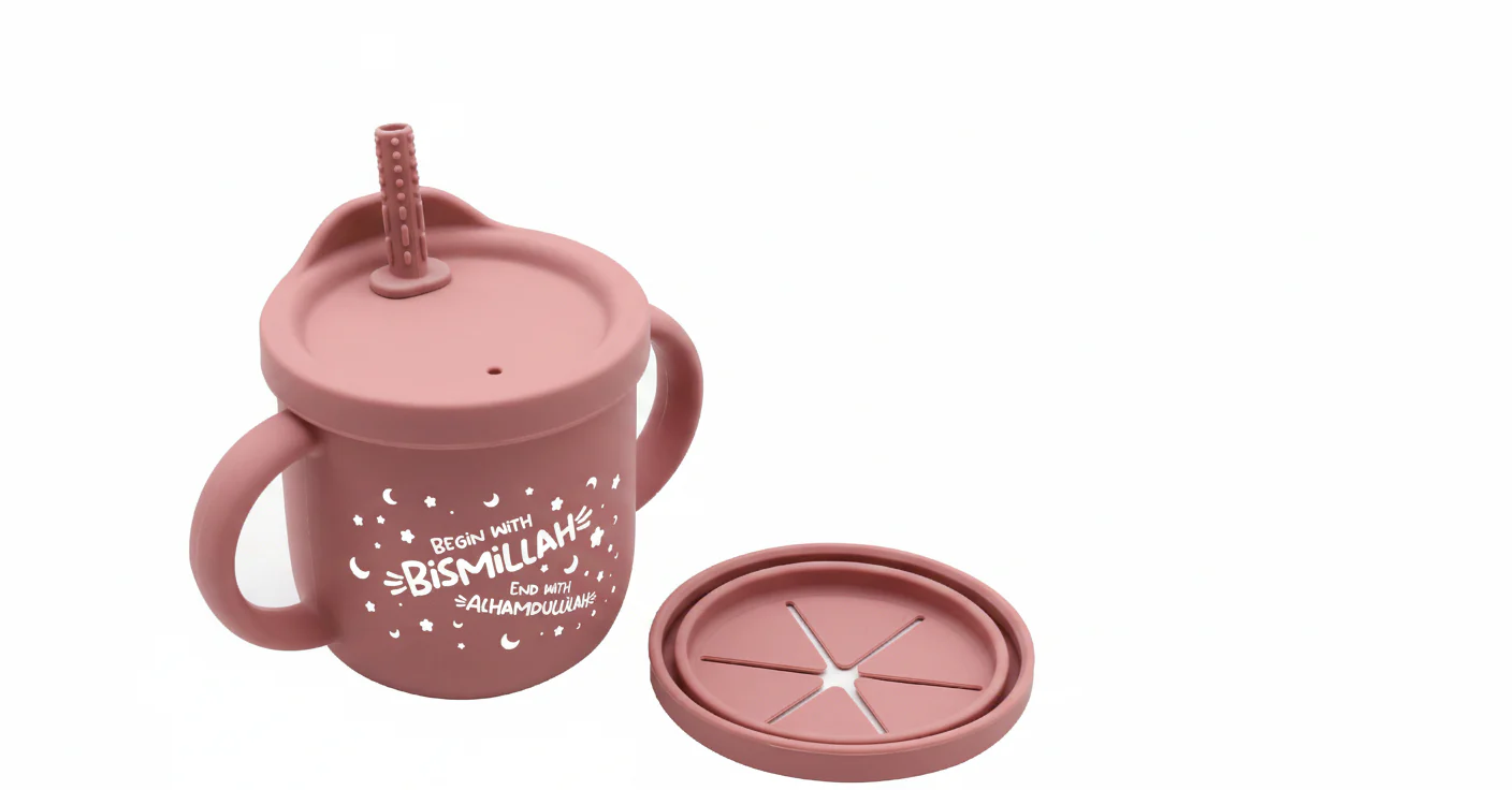 Begin With Bismillah Silicone Sippy Training Cup (250ml) | Salam Creations - Image 8