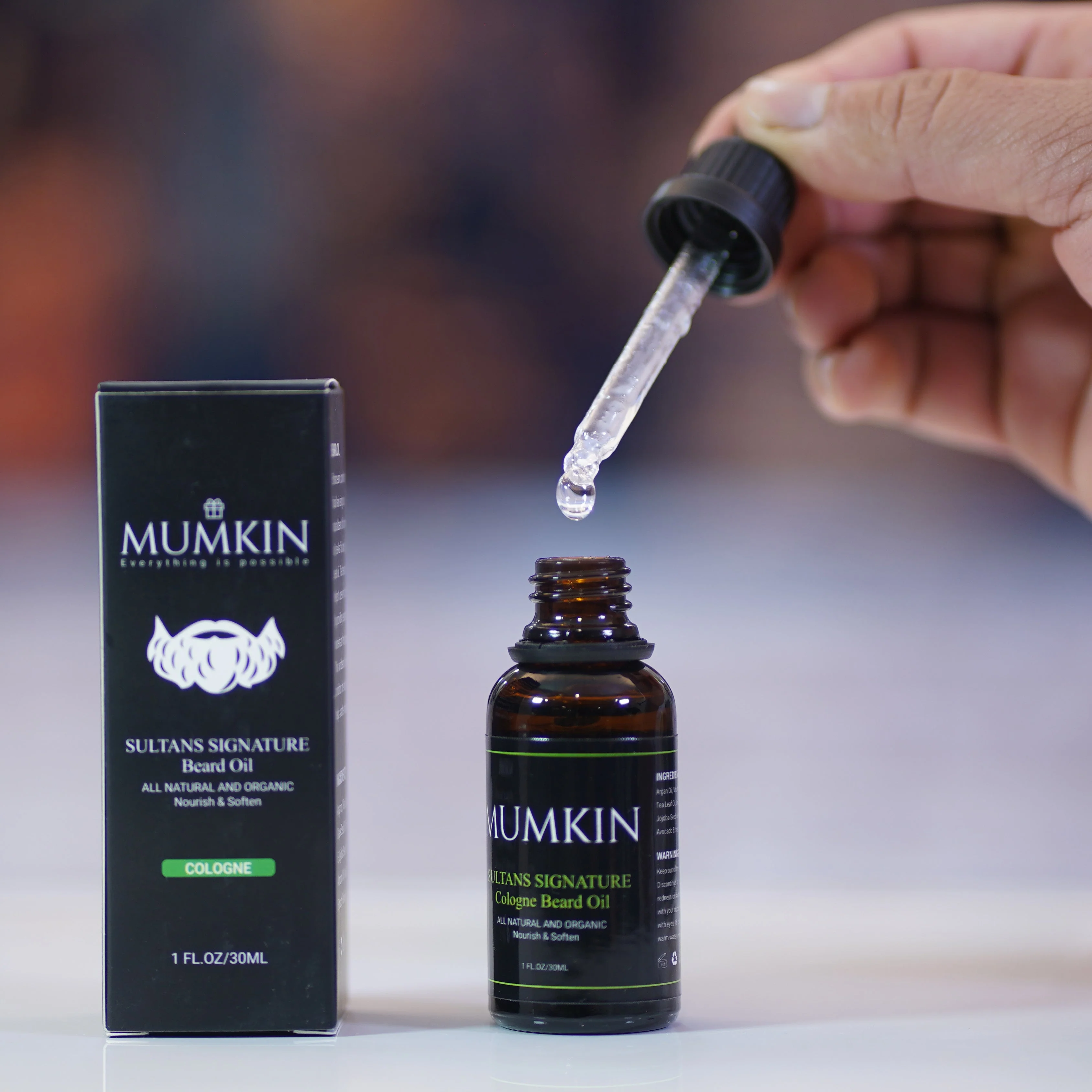 Beard Oil with Cologne Fragrance for Men - 30ml  | MUMKIN - Image 3