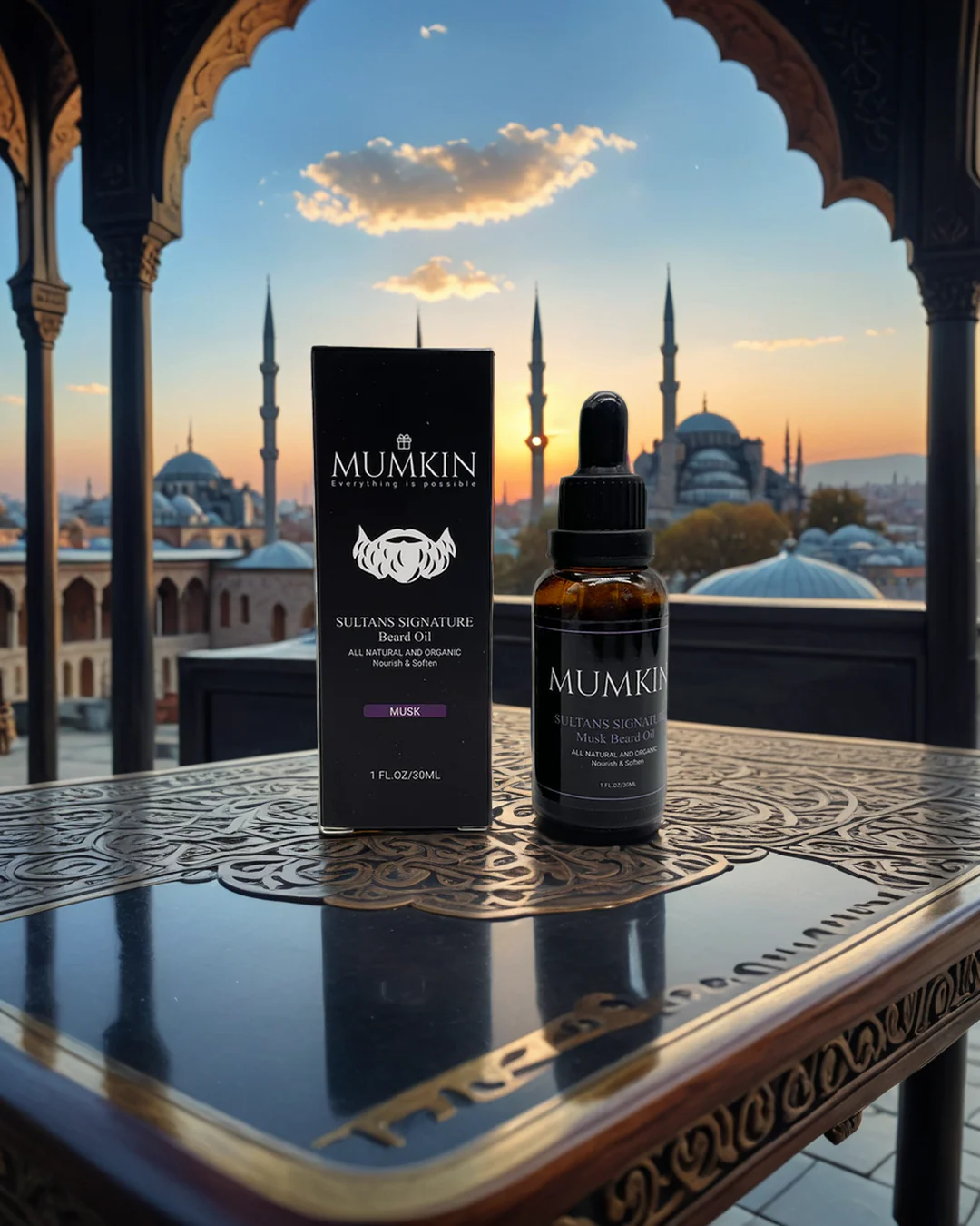 Beard Oil with Musk Fragrance for Men - 30ml  | MUMKIN - Image 2