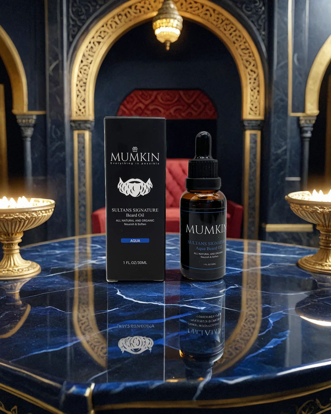Beard Oil with Aqua Fragrance for Men - 30ml | MUMKIN - Image 4