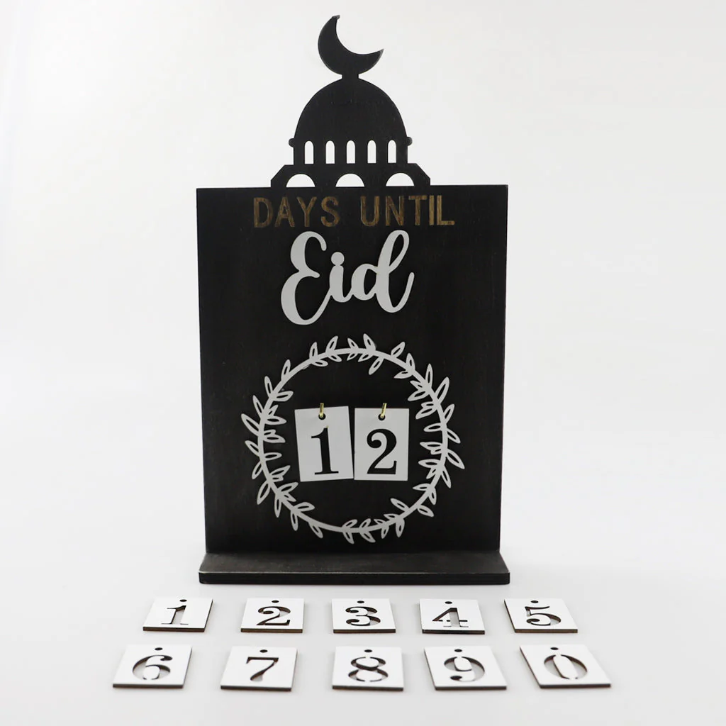 Black/Brown Eid Wooden Block Countdown 180g/set - Image 11
