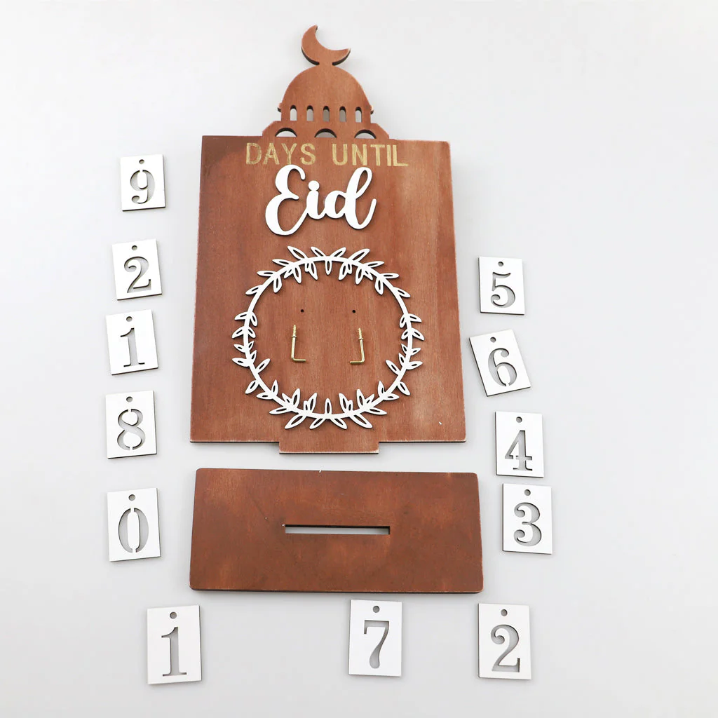 Black/Brown Eid Wooden Block Countdown 180g/set - Image 2