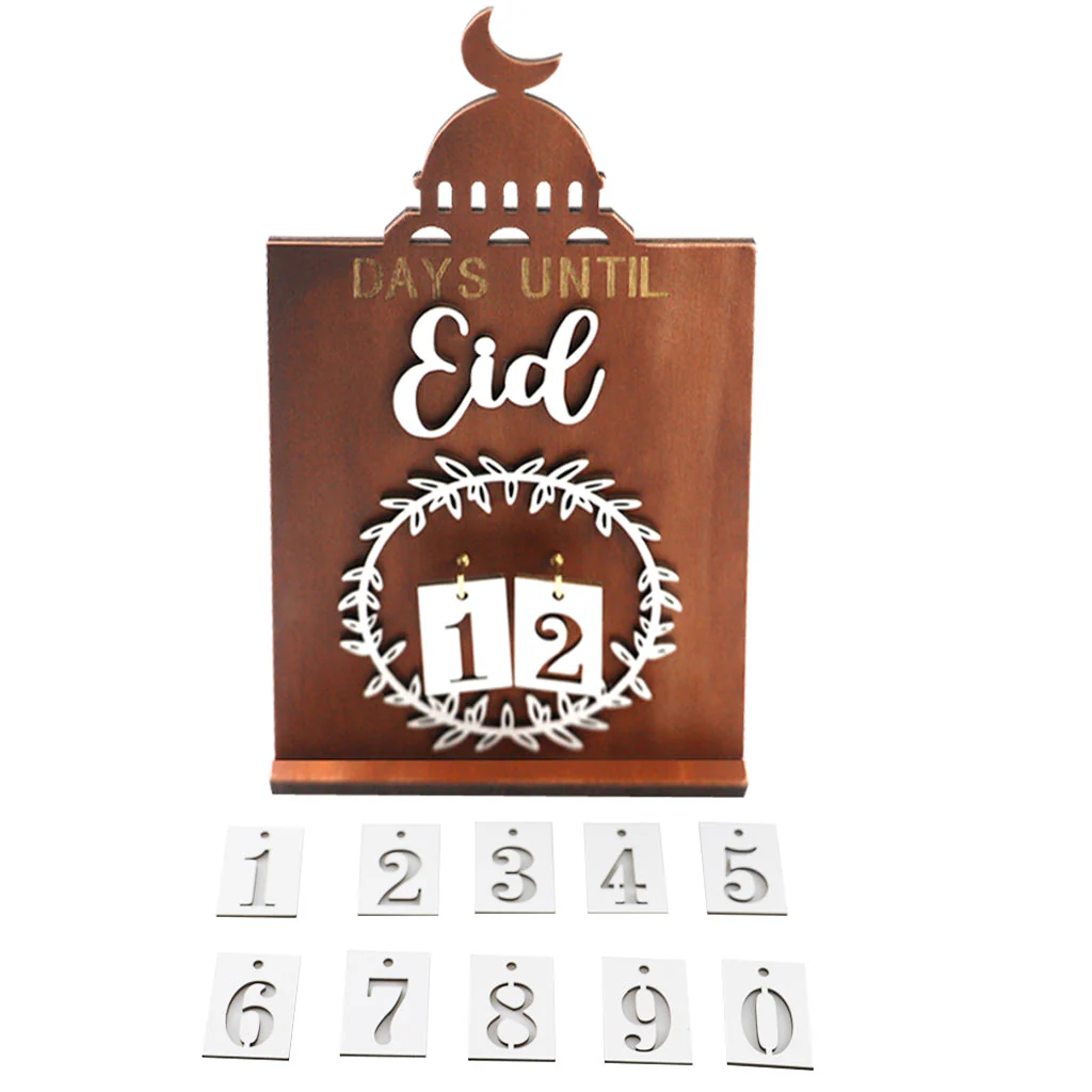 Black/Brown Eid Wooden Block Countdown 180g/set - Image 3
