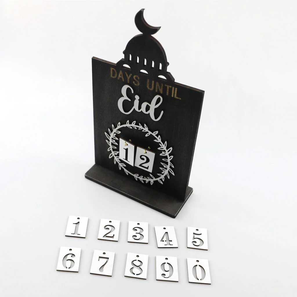 Black/Brown Eid Wooden Block Countdown 180g/set - Image 8