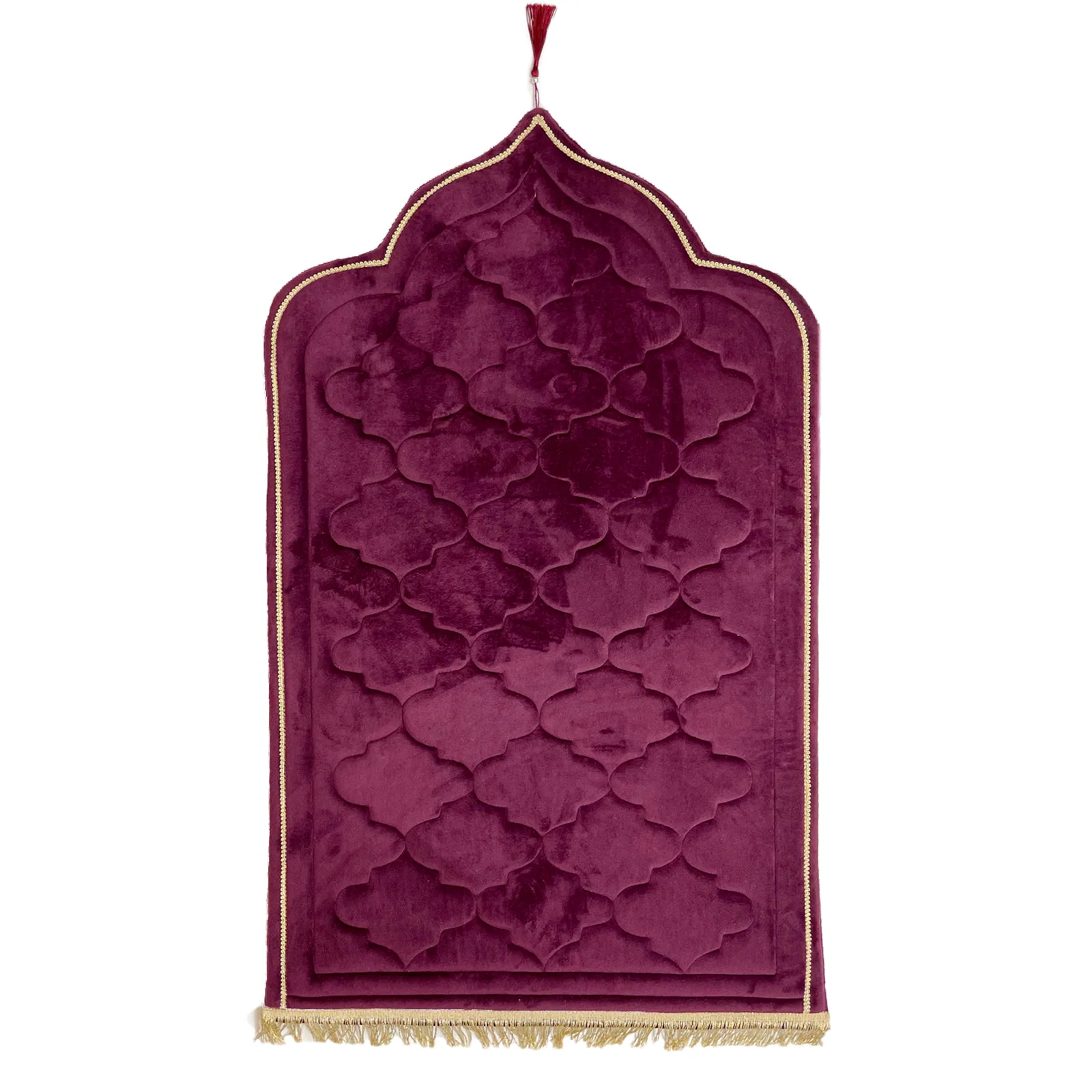 Children's Luxury Padded Tulip Salah Prayer Mat - Purple
