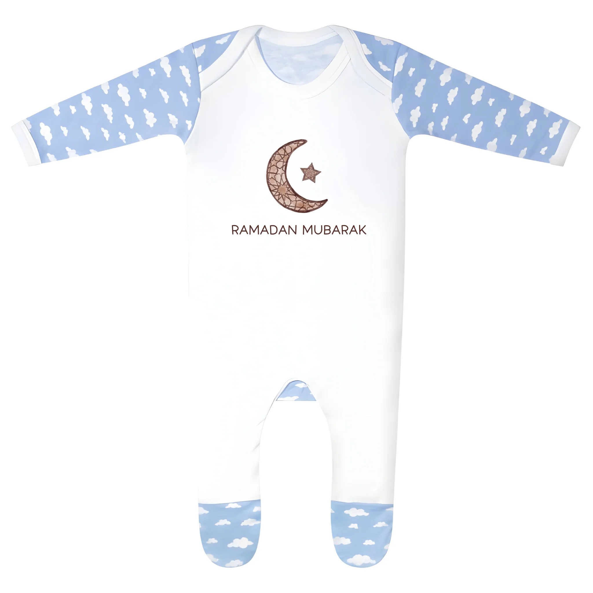 Classic Baby Cloud Sleepsuit - Ramadan Mosaic Moon - Image 4