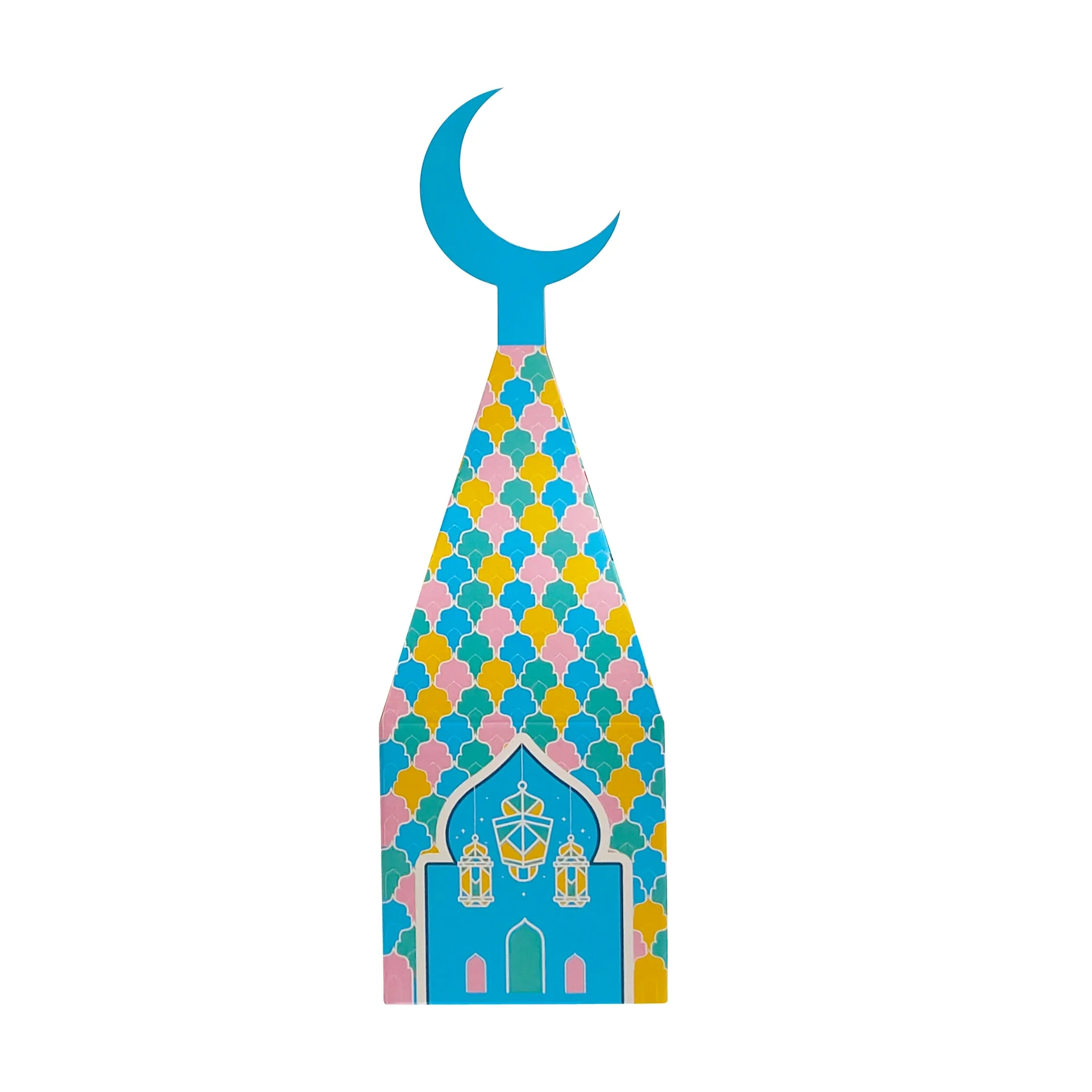 Colorful Ramadan Mubarak Candy Boxes with Crescent Toppers - Image 4