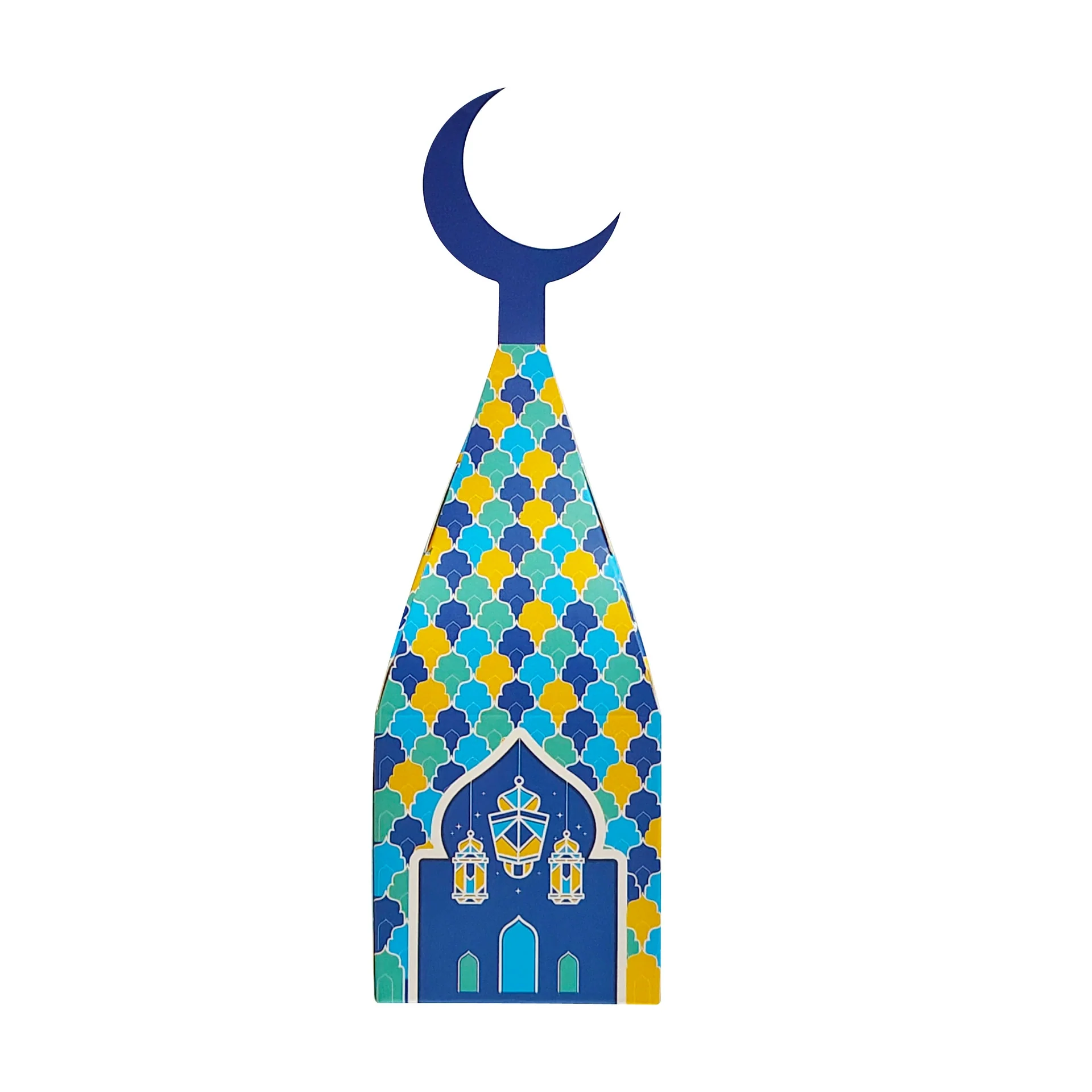 Colorful Ramadan Mubarak Candy Boxes with Crescent Toppers - Image 5