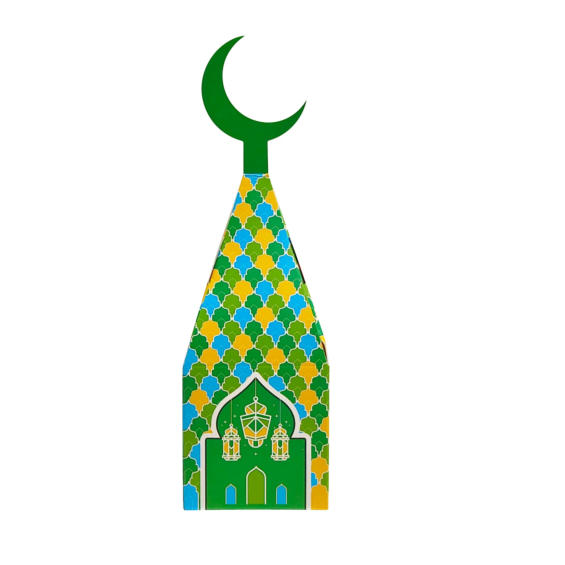 Colorful Ramadan Mubarak Candy Boxes with Crescent Toppers - Image 6