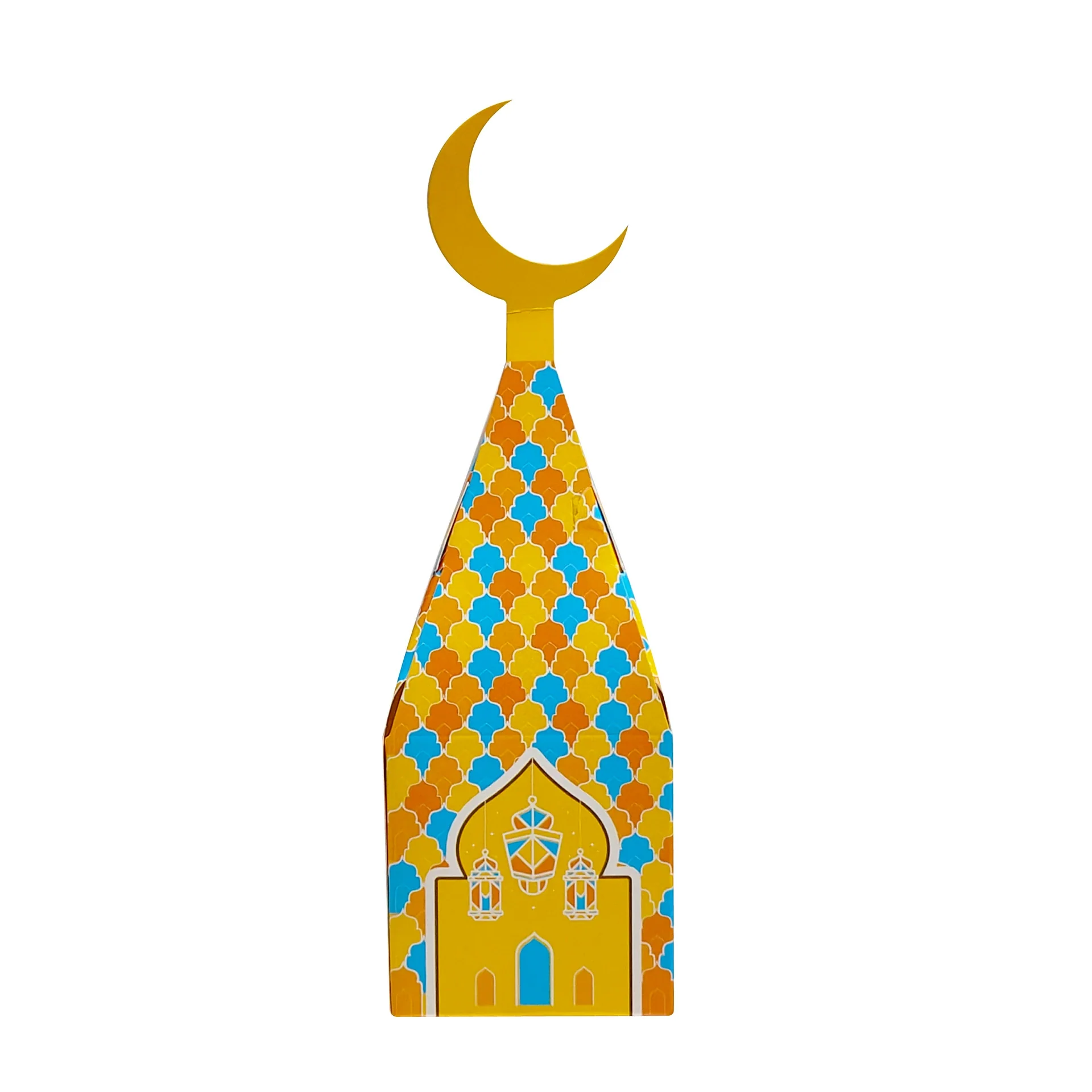Colorful Ramadan Mubarak Candy Boxes with Crescent Toppers - Image 8