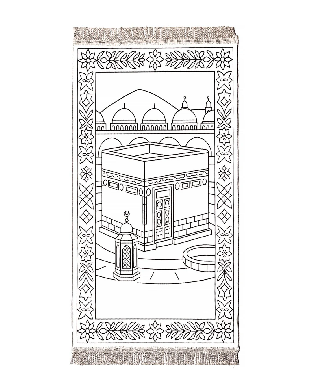 Colour Your Own Prayer Mat – Islamic Creative Activity for Kids - Kaabah / Makkah Edition (Pens included) - Image 2
