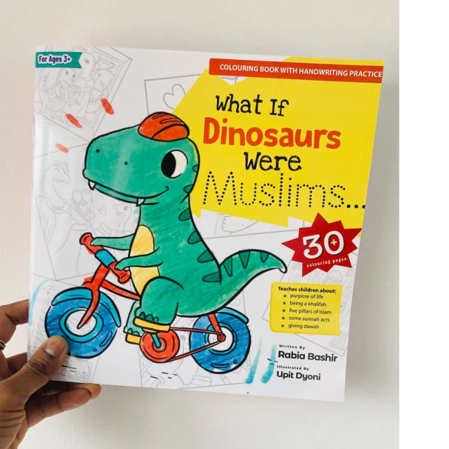 What If Dinosaurs Were Muslims - Colouring & Handwriting Practice Book - Image 2