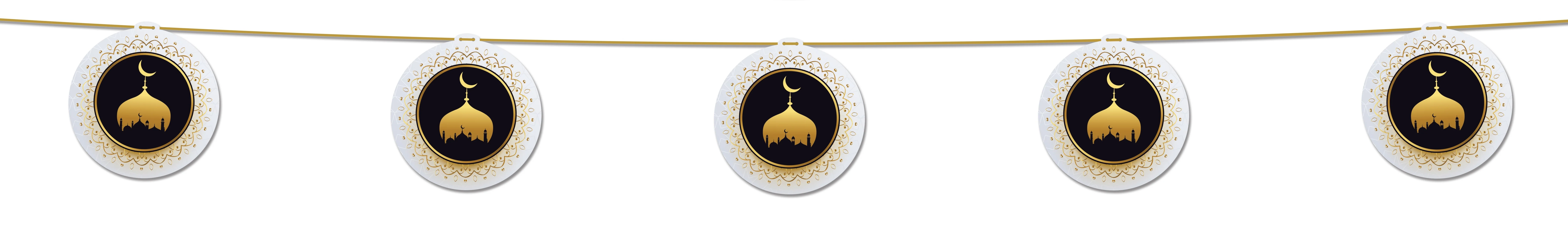 Masjid Silhouette Large (5 pcs) Hanging Circles (AG21) - Image 2