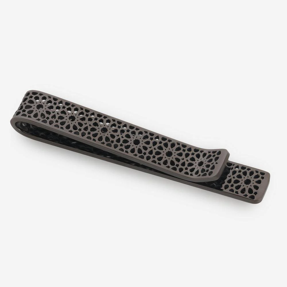 Cufflink and Tie Clip Gift Set - Grey - Image 5