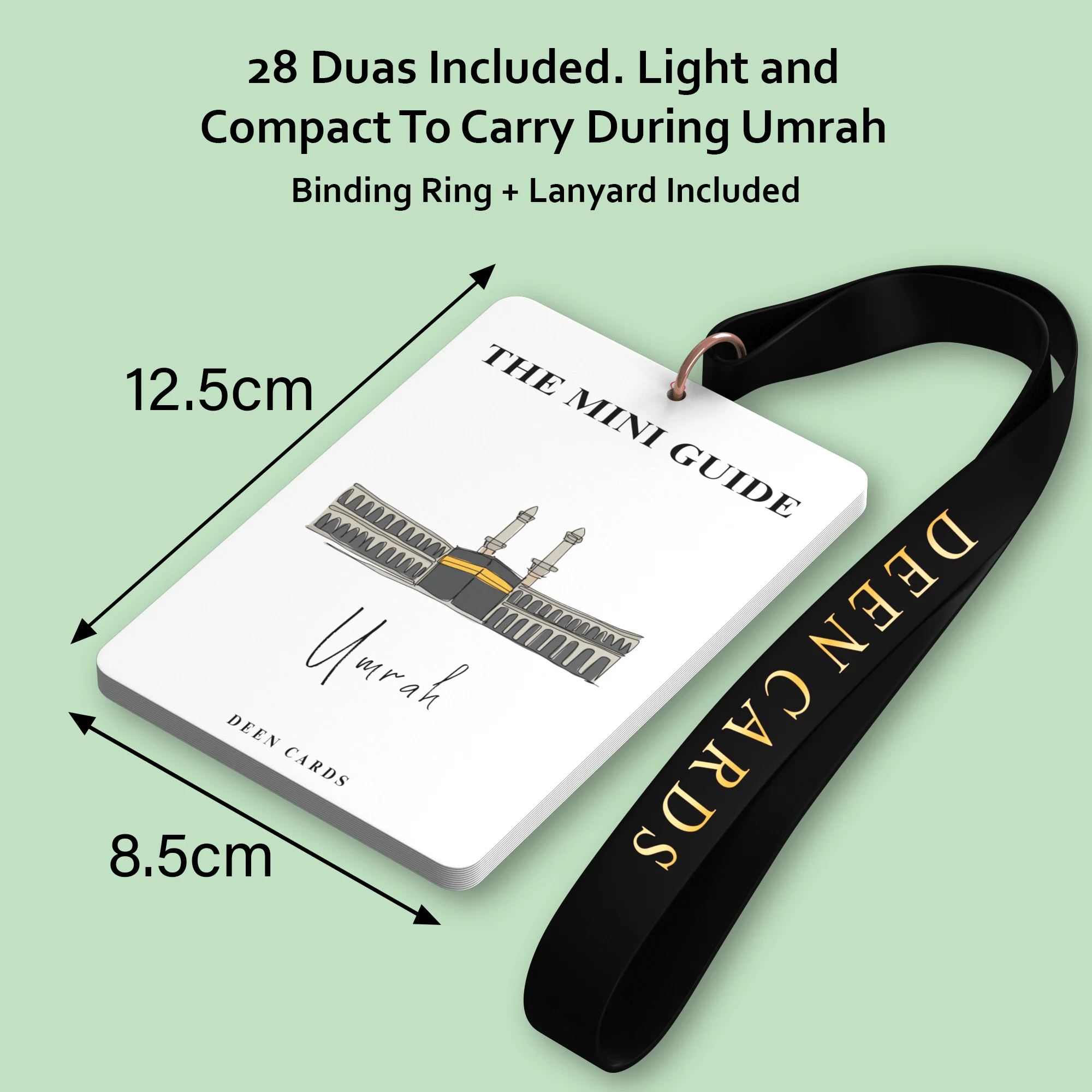 Deen Cards Hajj & Umrah Dua Cards - with Neck Lanyard - Image 6