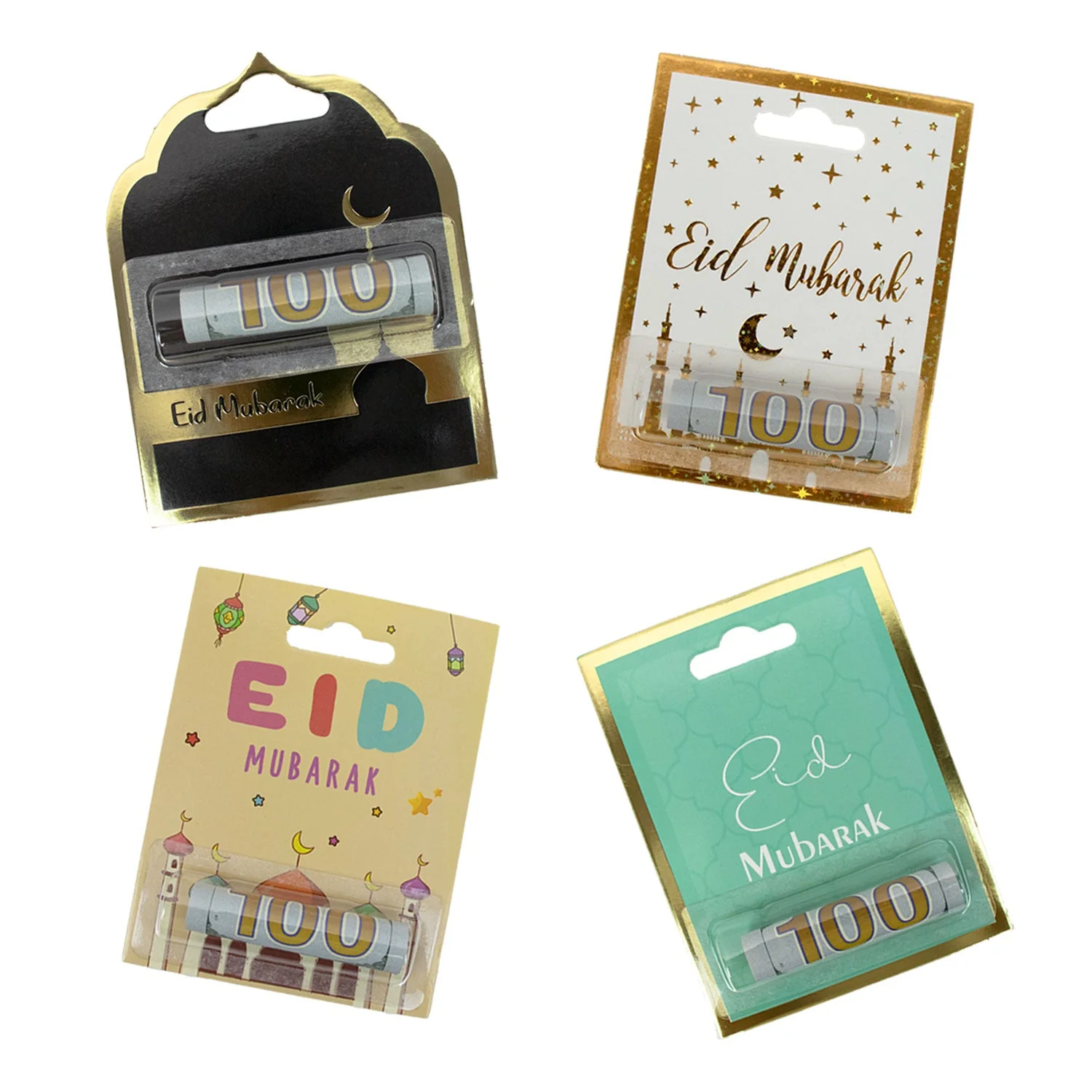 DIY Eid Mubarak Money Card Holder – White Theme with Plastic Holder - Image 4