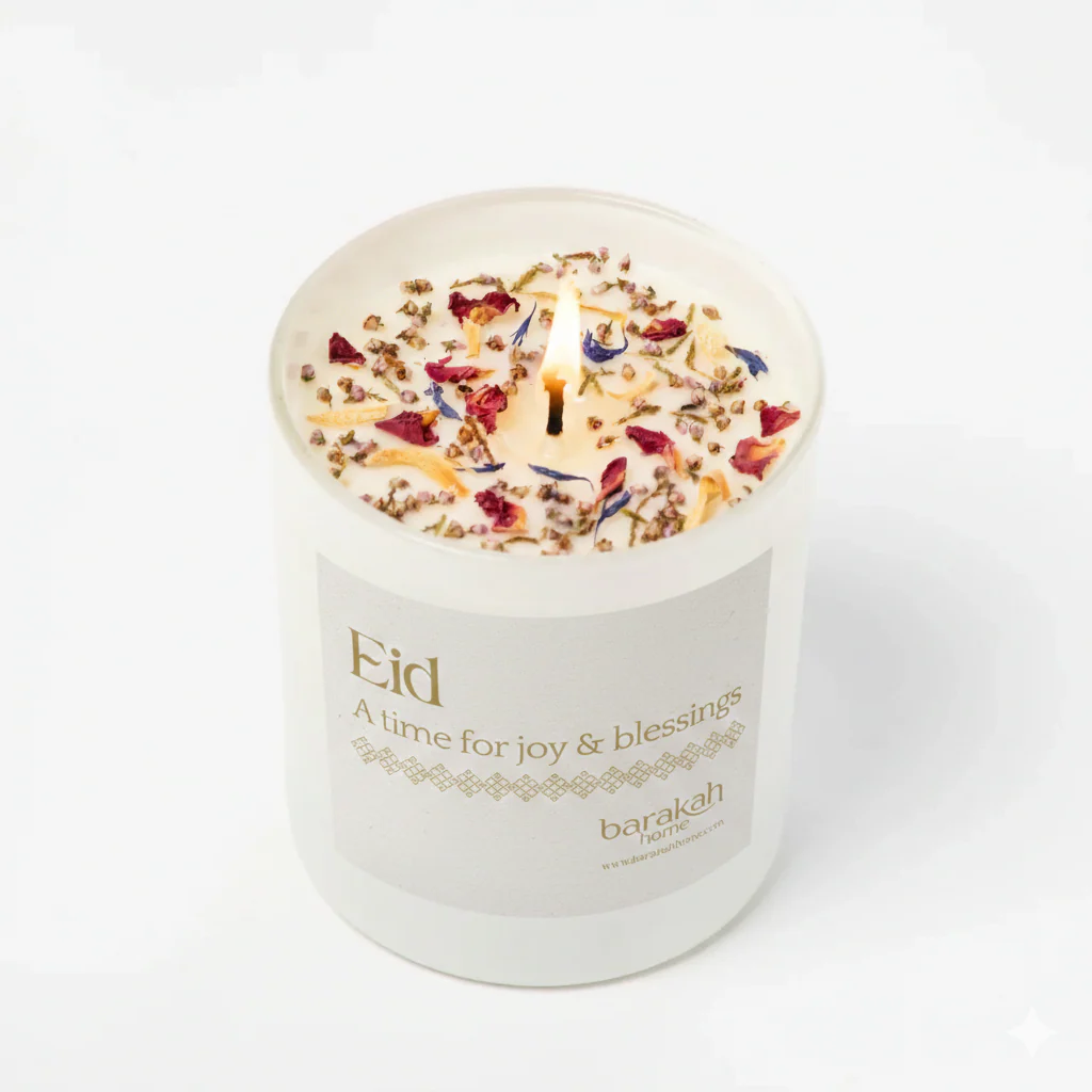 Eid Gift Candle by Barakah Home® - Vanilla, Orchid & Plum - 220g
