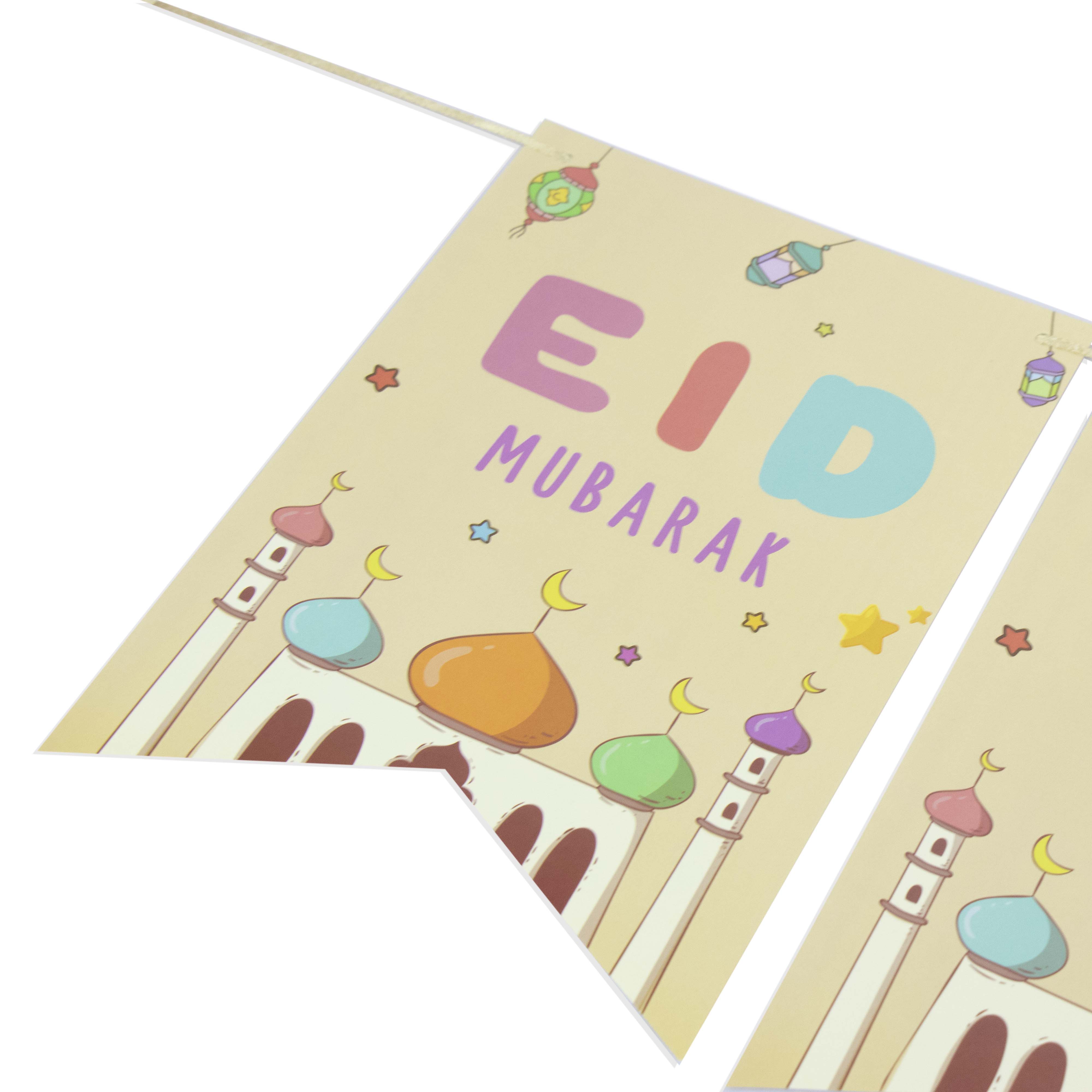 Eid Kids Pre-Strung Eid Mubarak Paper Bunting