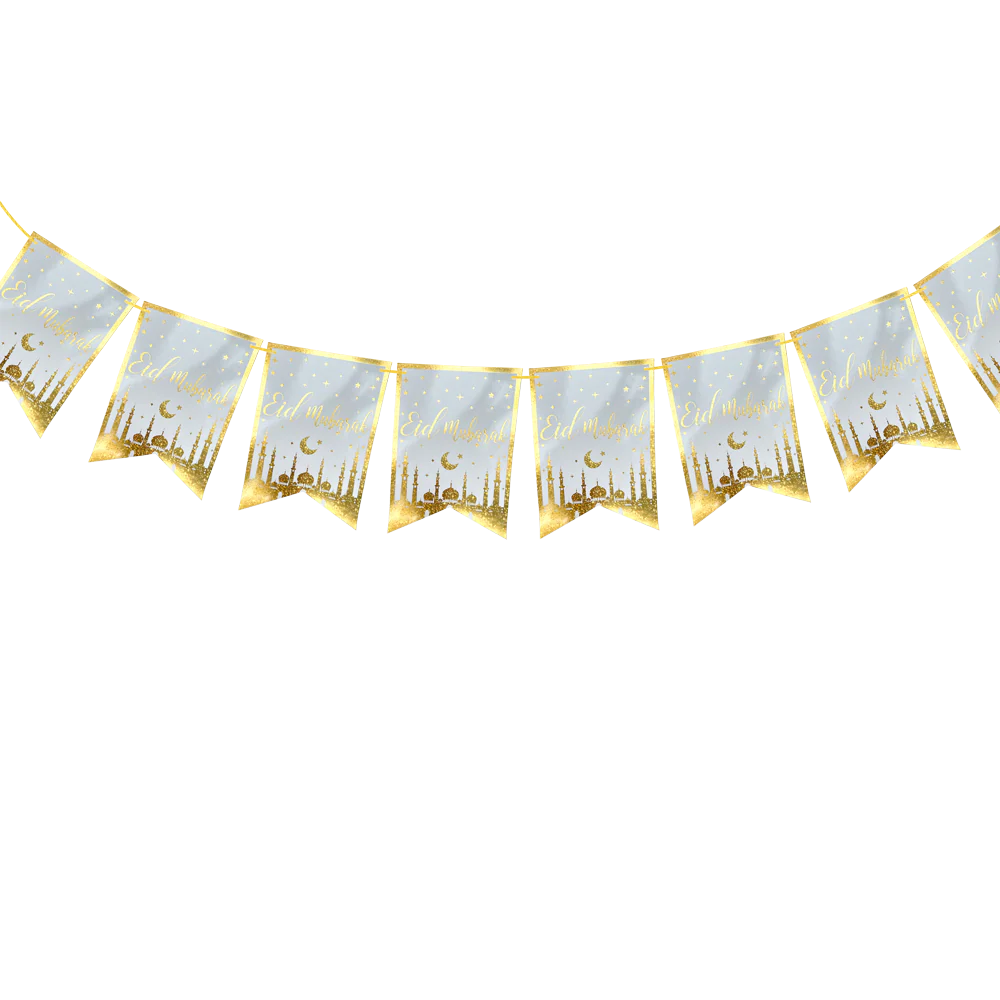 Eid Mubarak Bunting - Gold Mosque & Star - Image 4