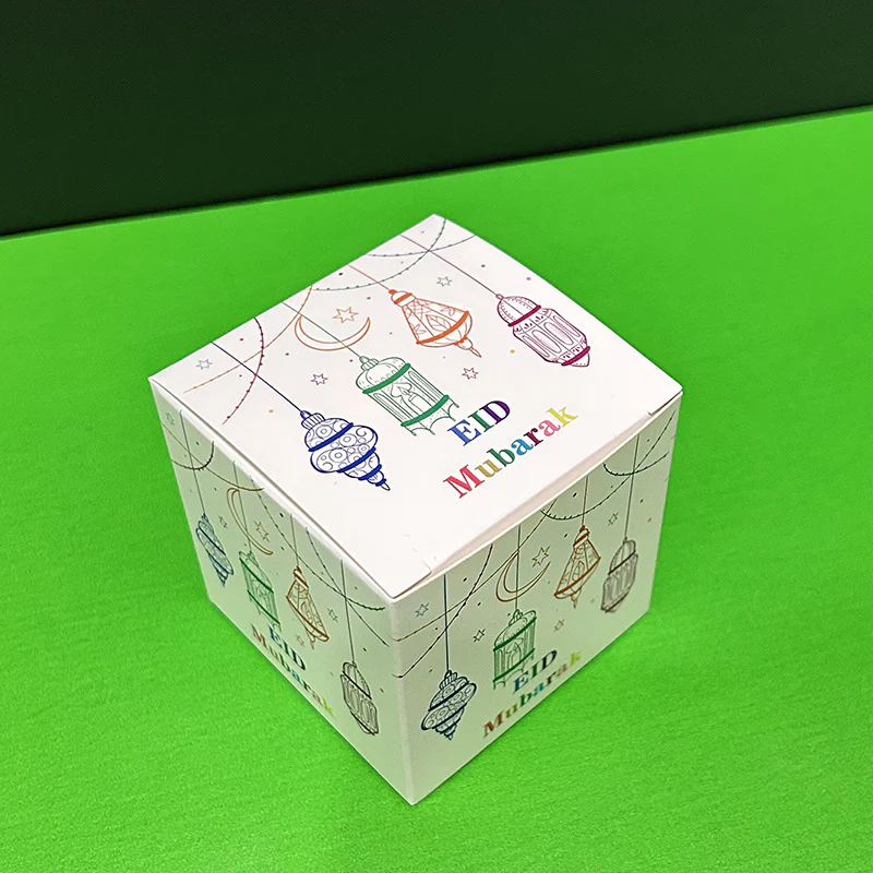 Eid Mubarak Candy Sweet Gift Boxes - Pack of 5 - (White Colourful) - Image 3