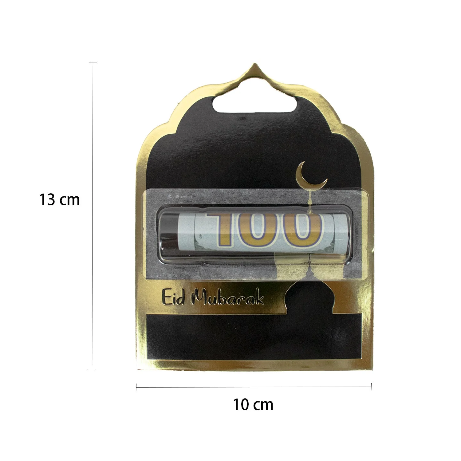 Eid Mubarak DIY Money Card Holder – Black Theme with Plastic Holder - Image 2