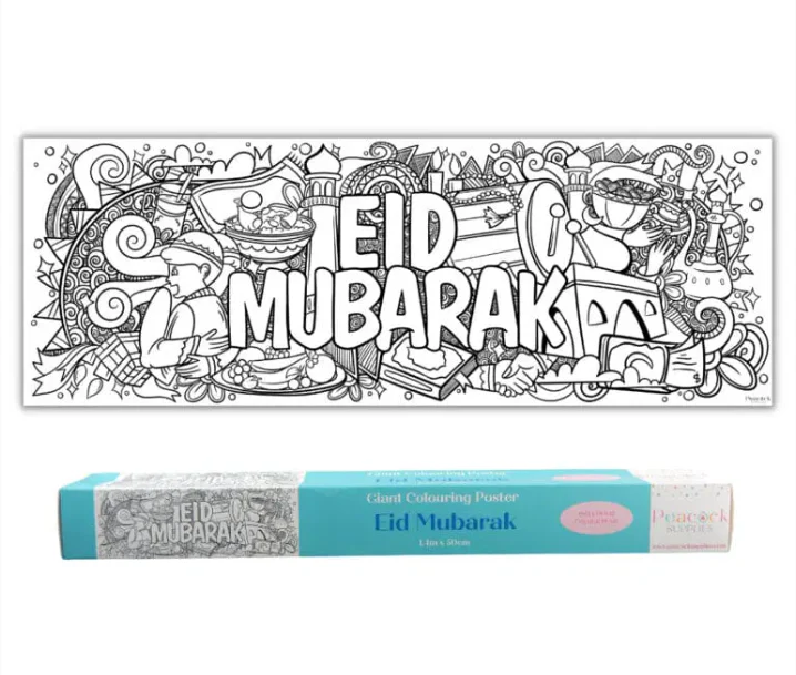 Eid Mubarak Giant Colouring Poster Banner – 1.4m