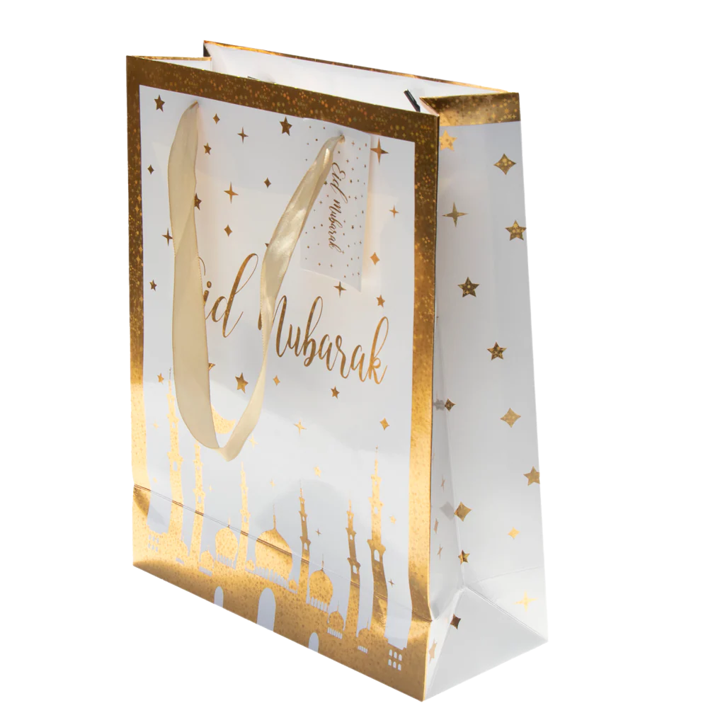 Eid Mubarak Gift Bag - Gold Mosque & Star