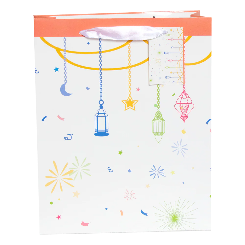 Eid Mubarak Gift Bag - Multicolour Lanterns - Image 2