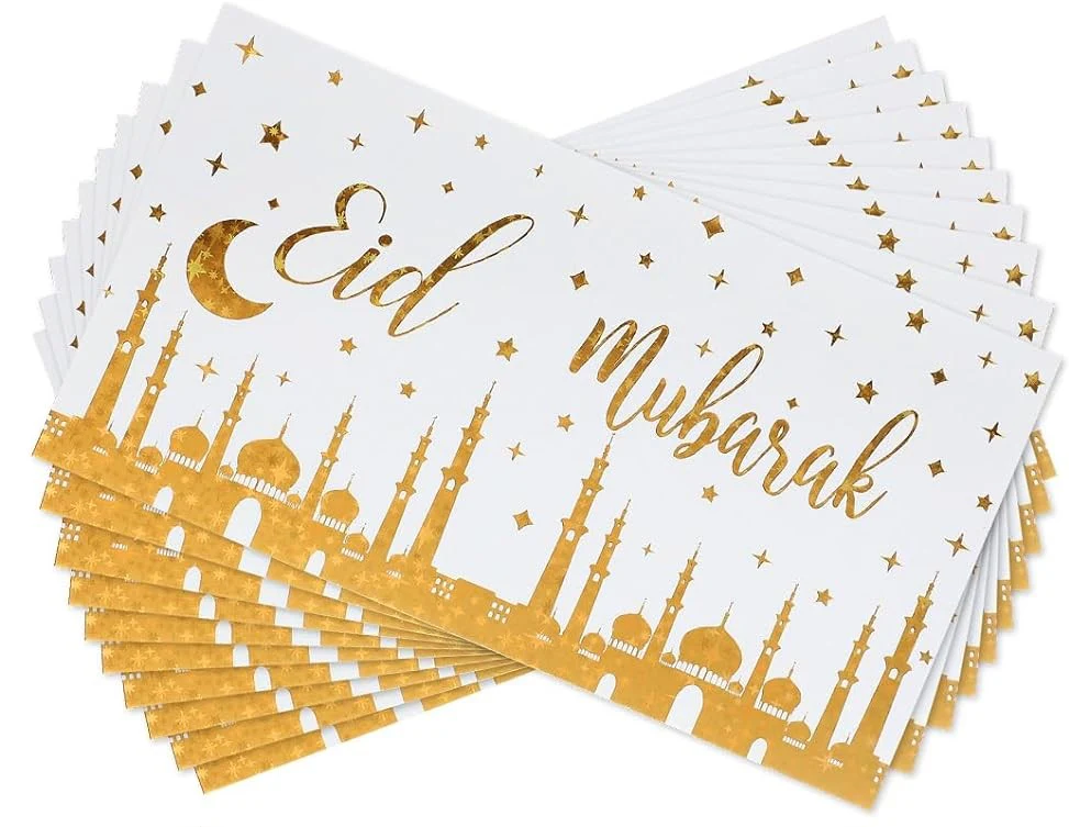 Eid Mubarak Money Envelopes - Gold Mosque & Star