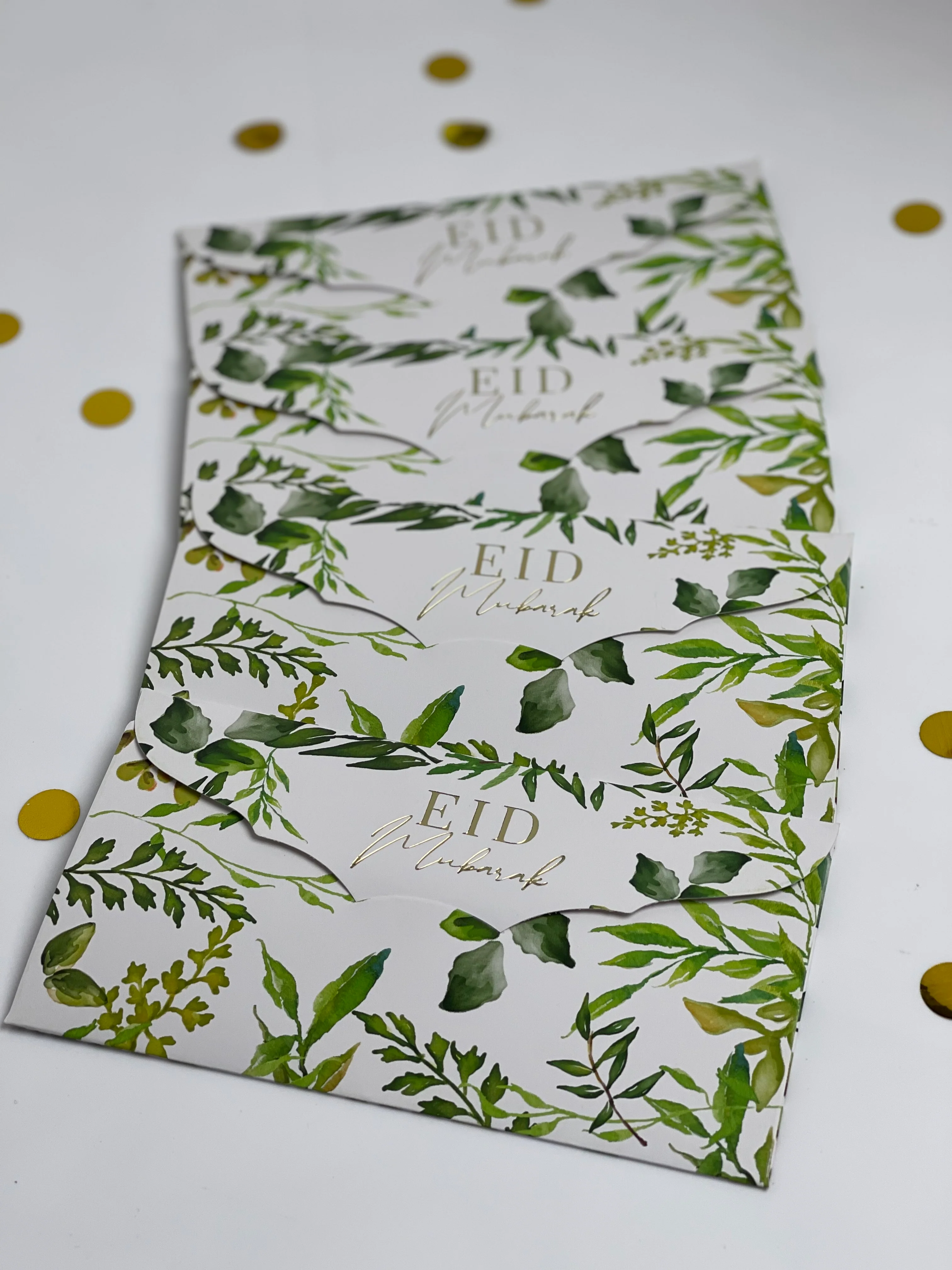 Eid Mubarak Money Envelopes - Green & Gold - Image 4