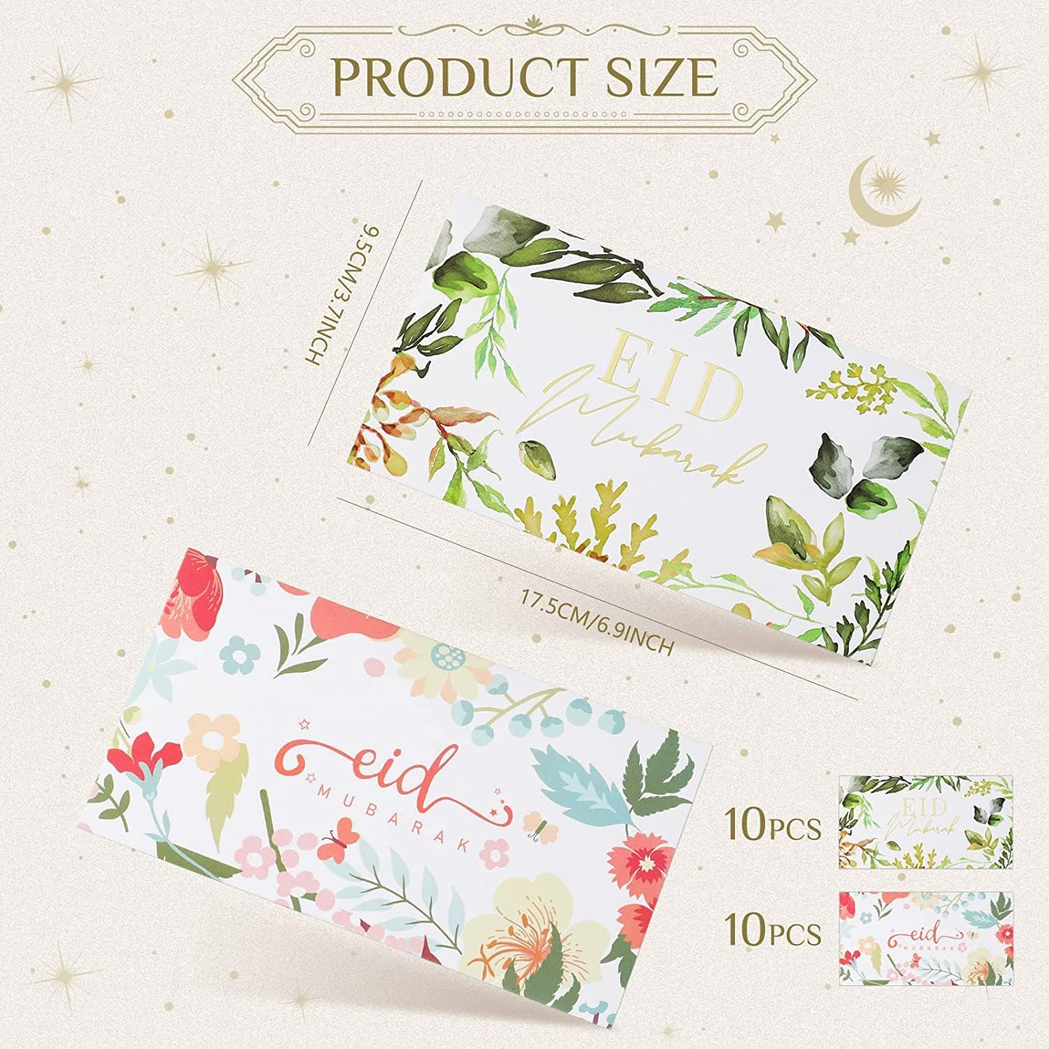 Eid Mubarak Money Envelopes - Vintage Floral - Image 4