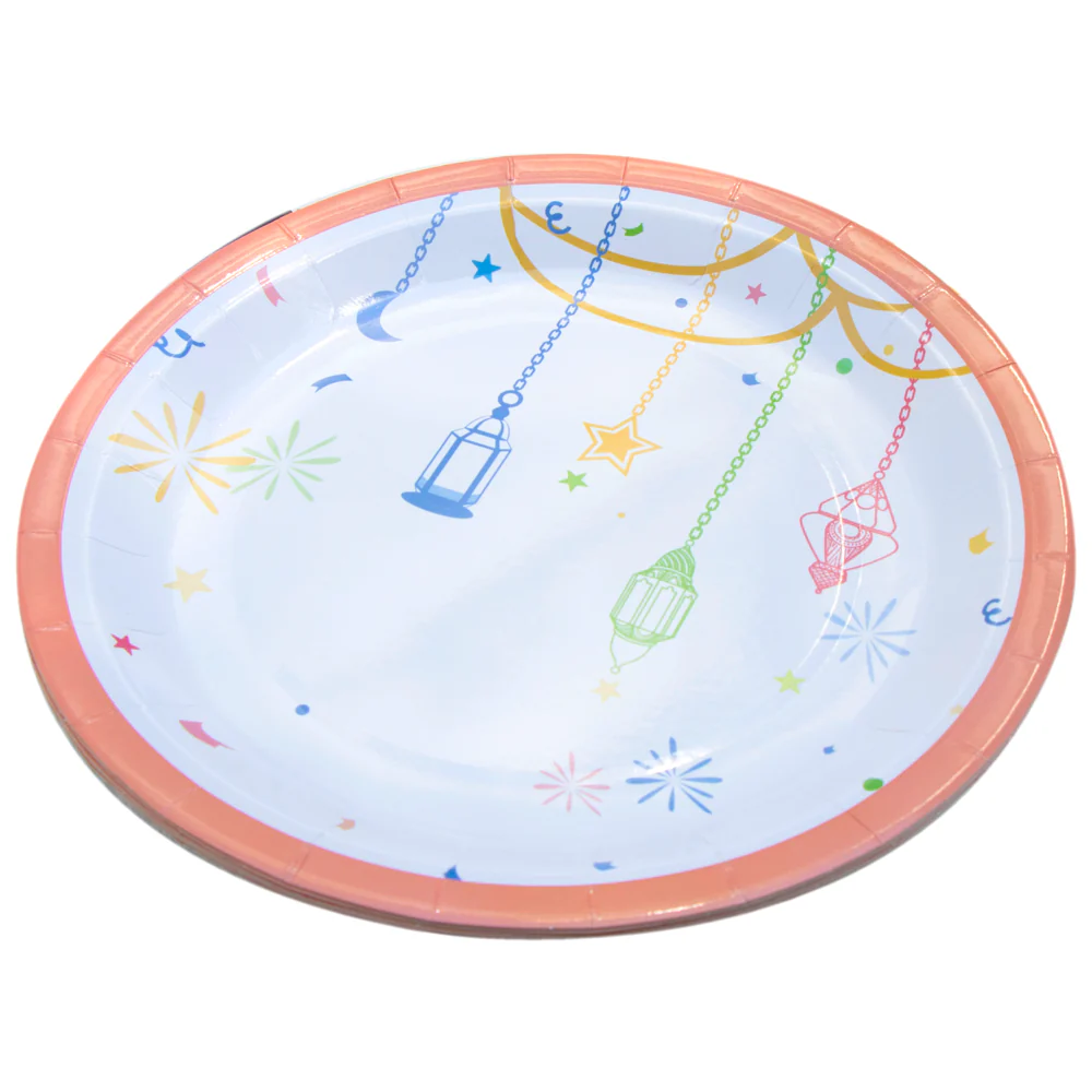 Eid Mubarak Plate - Multicolour Lanterns - Image 3