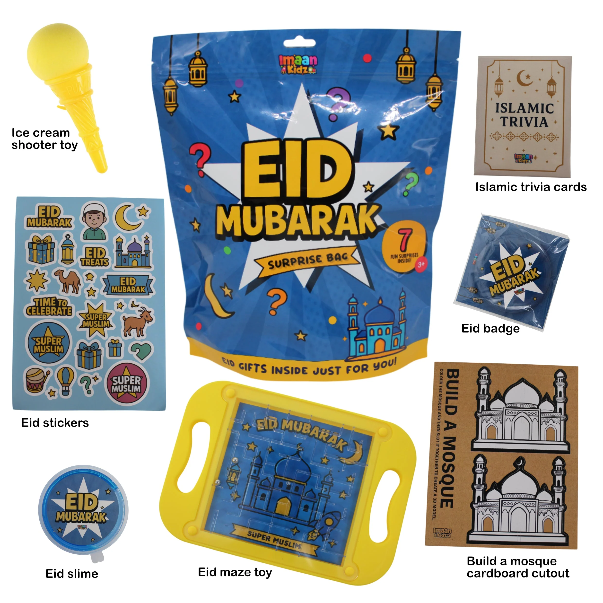 Eid Surprise Gift Fun Goody Bags - Blue - Image 2