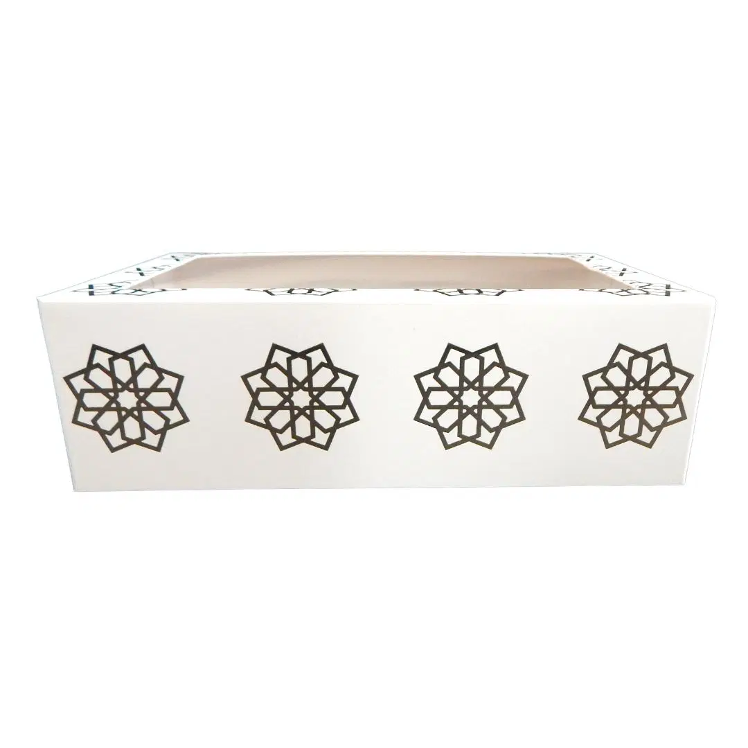 Geo Star Cupcake Box - White & Gold (3 pk) - Image 2