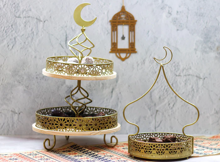 Gold Metal Minaret Silhouette Cookie & Cake Tray - Image 2
