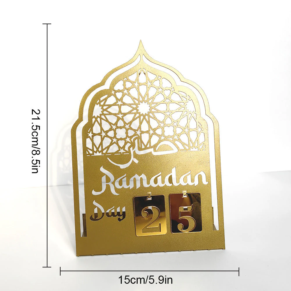 Gold Ramadan Countdown Metal and Acrylic - Image 2