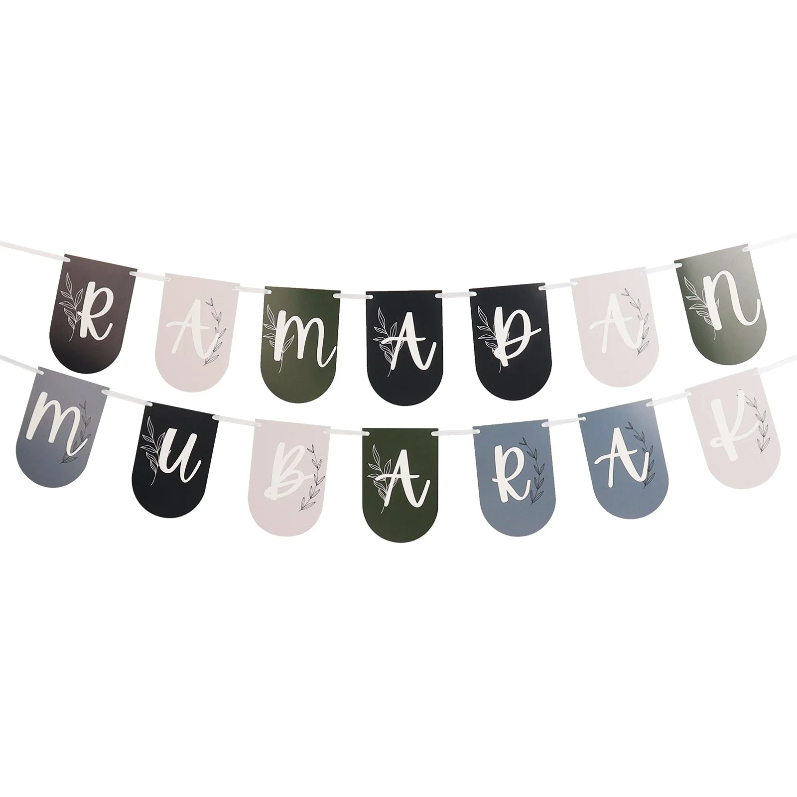 Green & White Ramadan Mubarak Banner
