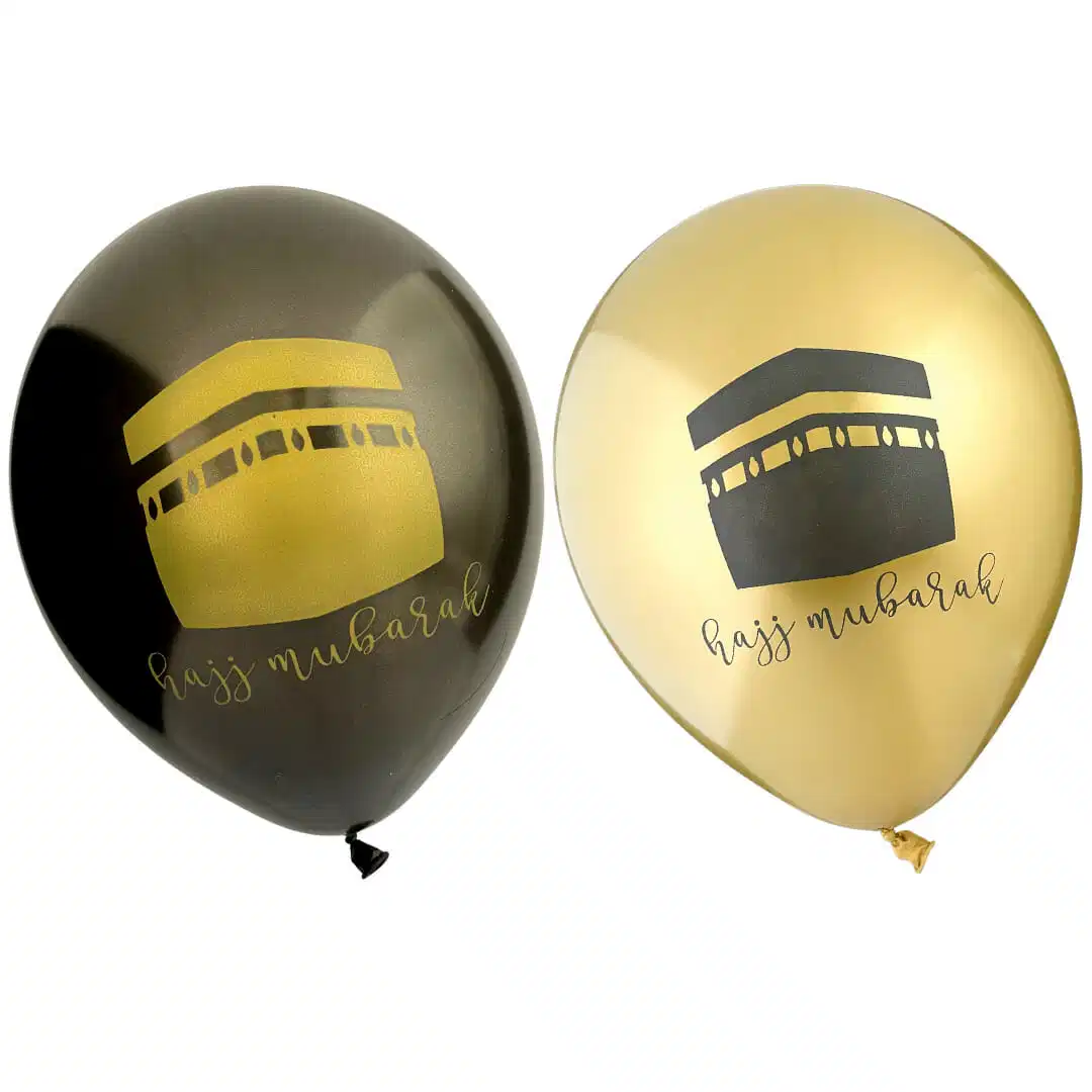 Hajj Balloons (10pk) – Black & Gold