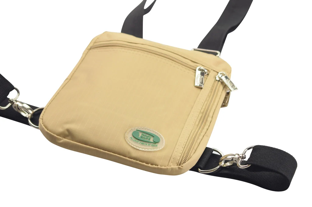 Hajj Safe - Anti-Theft Secure Side Bag & Neck Bag for Hajj & Umrah (Beige) - Image 2