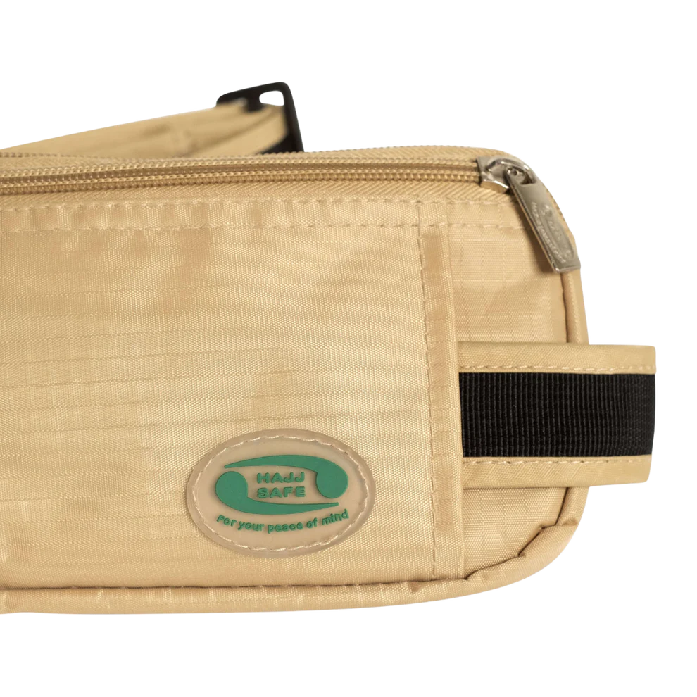 Hajj Safe - Hajj & Umrah Anti-Theft Waist Bag And Ihram Belt (Beige) - Image 9
