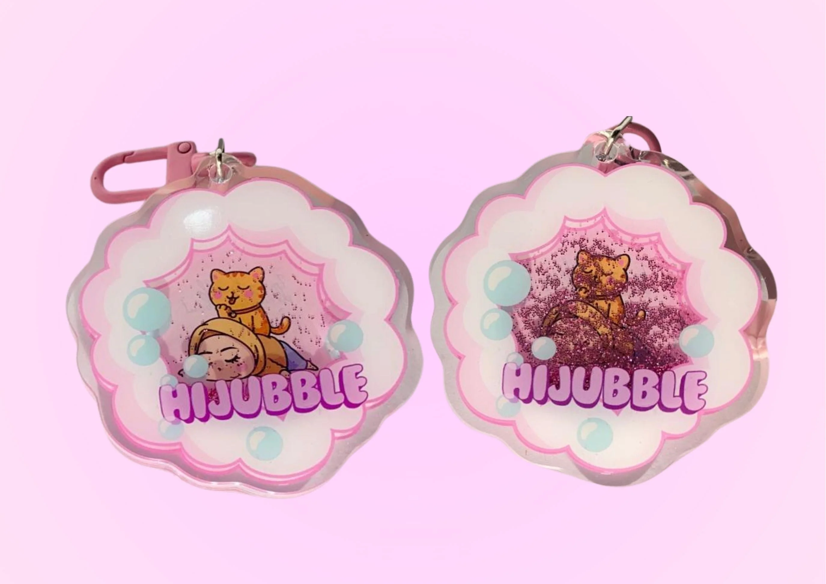 Hijubble Glitter Keychain Sparkly Cute Charm for Bags & Keys - Image 2