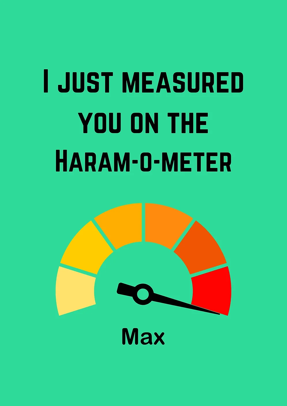I Just Measured You On The Haram-O-Meter Card